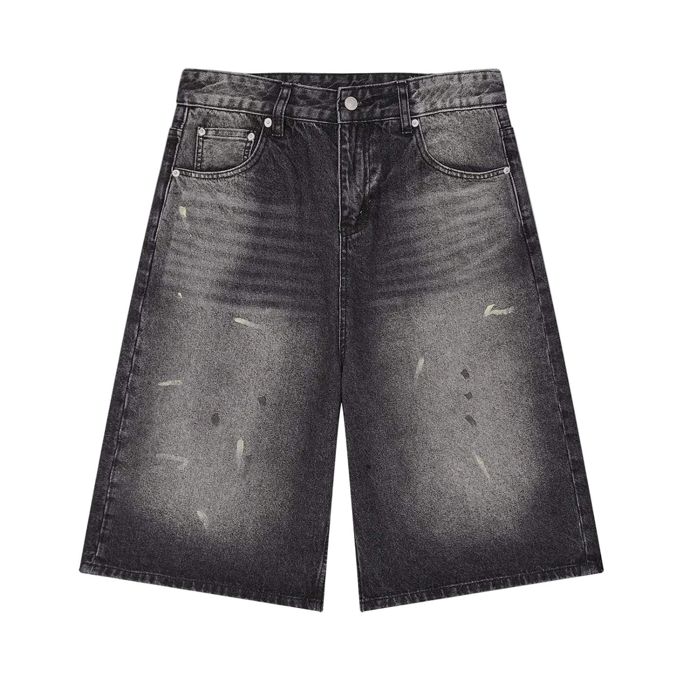 SATE Vintage Wash Wide Leg Denim Shorts