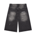 SATE Vintage Wash Wide Leg Denim Shorts